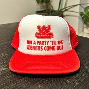 Wienerschnitzel Mesh Back Trucker Hat Not a Party 'Til The Wieners Come Out